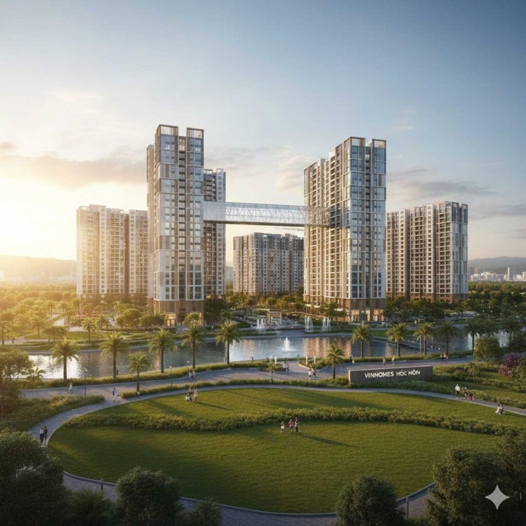 AI tạo ảnh minh hoạ cho căn hộ Vinhomes Hóc Môn