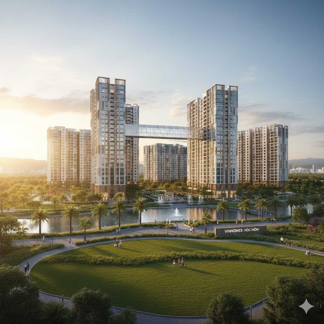 AI tạo ảnh minh hoạ cho căn hộ Vinhomes Hóc Môn