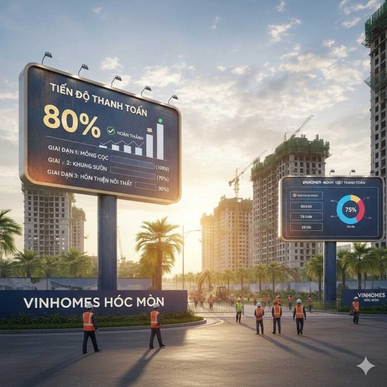 Tiến độ thanh toán Vinhomes Hóc Môn