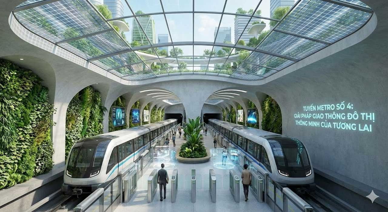 Tuyến Metro số 4 đi ngang qua Vinhomes Hóc Môn