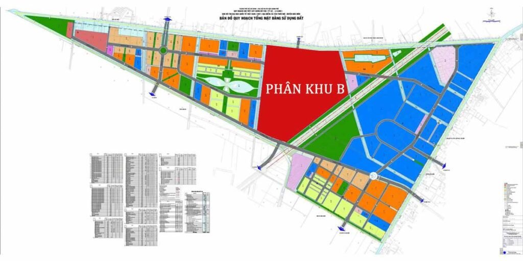 Bản đồ quy hoạch phân khu chức năng Vinhomes Hóc Môn