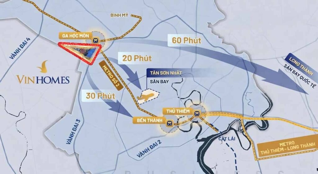 Bản đồ vị trí dự án tại trung tâm khu tây Sài Gòn
