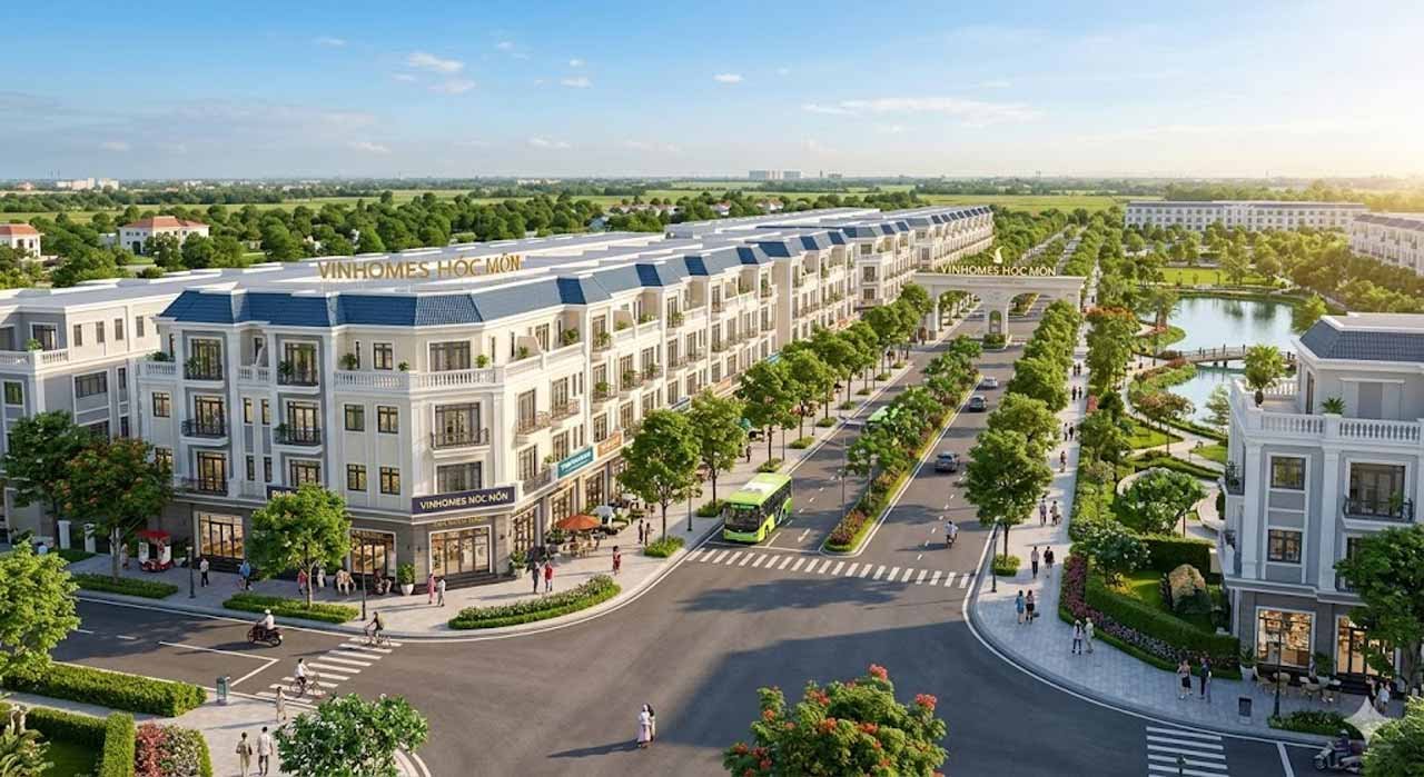 Hình minh hoạ Nhà phố Vinhomes Hóc Môn
