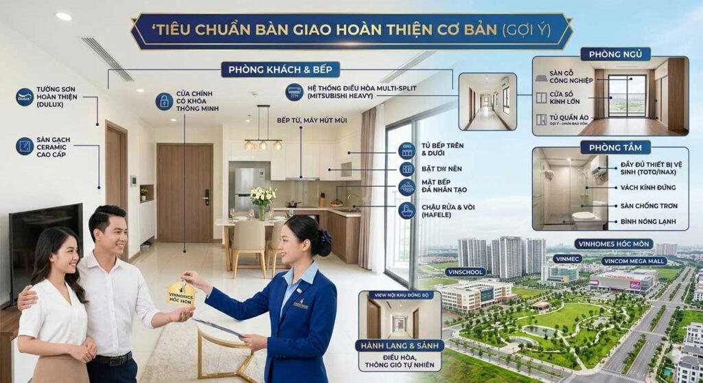 Tiêu chuẩn bàn giao Vinhomes Hóc Môn chắc chắn sẽ làm hài lòng quý cư dân